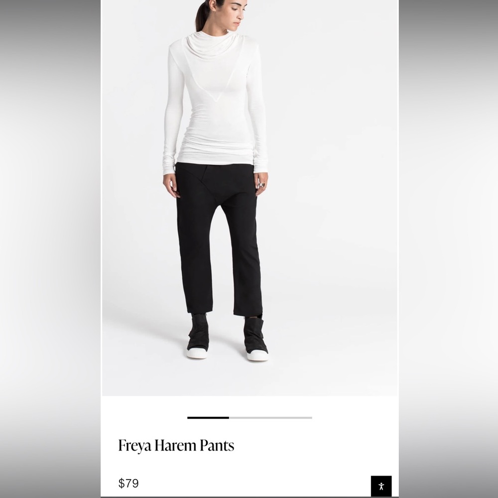 Marcella Freya Harem Pant in Black size L